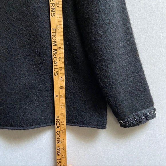 I.B Diffusion wool beaded long sleeve sweater cardigan Sz S - Picture 9 of 10